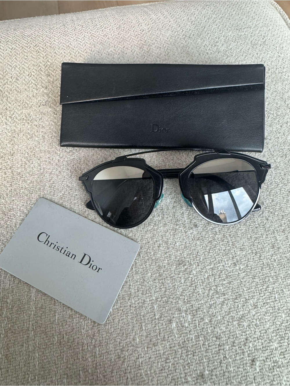 Authentic Dior so real black split lens sunglasses